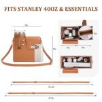 Purse Cup Holder Bag with Strap- Outdoor Portable Crossbody Water Bottle Storage Bag for Stanley Cup Tumbler 40 oz - Image 6