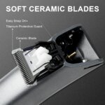 Electric Trimmer for Men's Groin Hair: Versatile Body Groomer and Waterproof Pubic Hair Trimmer with Replaceable Ceramic Blade - Image 3