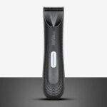 Electric Trimmer for Men's Groin Hair: Versatile Body Groomer and Waterproof Pubic Hair Trimmer with Replaceable Ceramic Blade