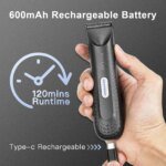 Electric Trimmer for Men's Groin Hair: Versatile Body Groomer and Waterproof Pubic Hair Trimmer with Replaceable Ceramic Blade - Image 4