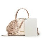 Women Dome Shell Top Handle Satchel with Detachable Adjustable Crossbody Strap, Outdoor Daily Carry Bag with Bottom Anti-wear Studs, Multi-pocket Travel Commute Shoulder Bag for City Walking Camping Weekend Outdoor Errands - Image 6