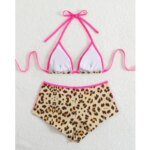 Leopard Print Swimsuits Tankini Set Female Swimwear Push Up For Beach Swim Wear Two-Piece Bathing Suits Pool Women Swimming Suit - Image 2