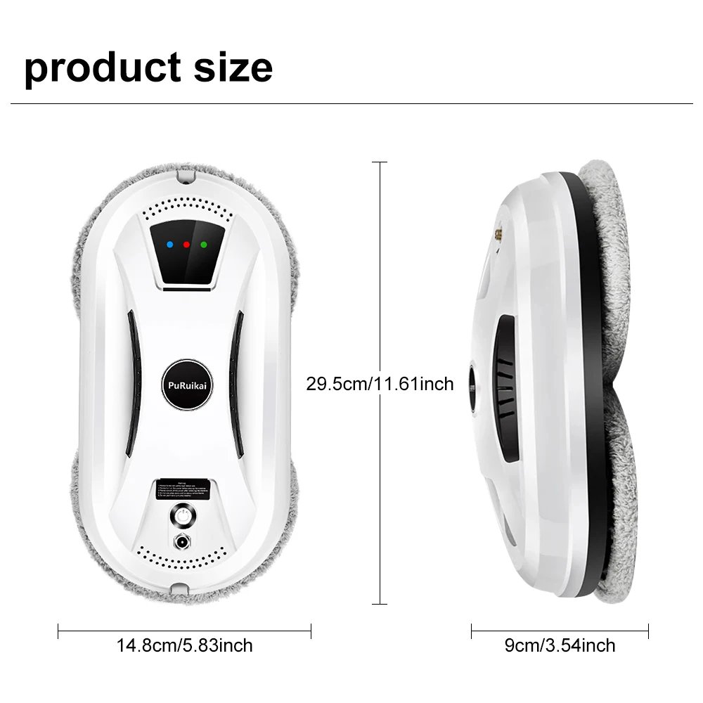 PuRuiKai Ultra Thin Robot Vacuum Cleaner Window Cleaning Robot Window Electric Glass Limpiacristales Remote Control For Home