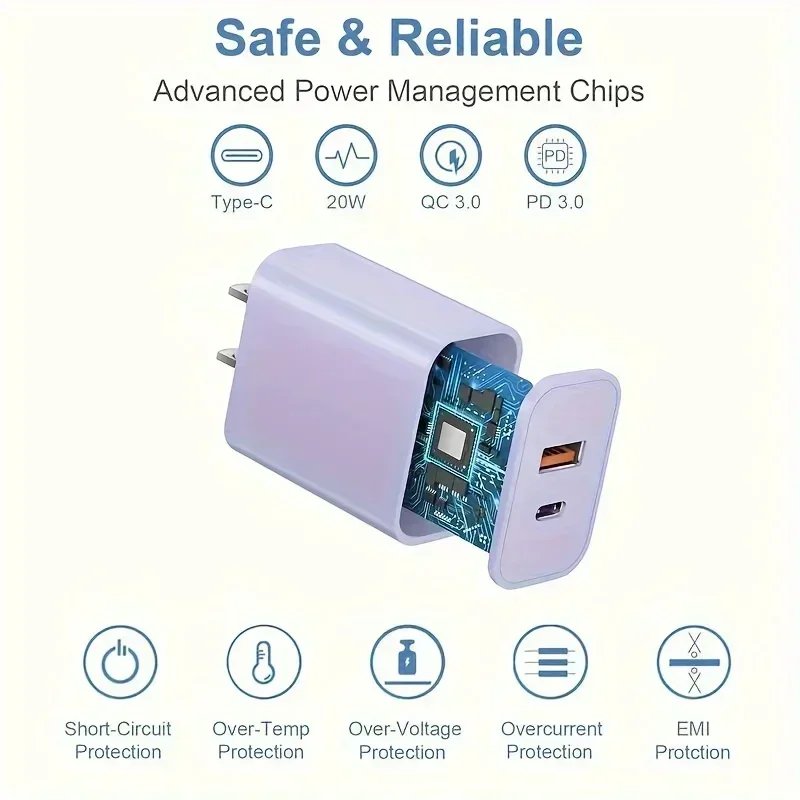 40W Macaron Color Quick Dual Port Charger For IPhone Charger With 6FT Lightning Cord Compatible For IPhone 14 13 12 11 Pro Max 40W Macaron Color Quick Dual Port Charger For IPhone Charger With 6FT Lightning Cord Compatible For IPhone 14 13 12 11 Pro Max