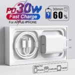 For Apple 30W Charger USB C Fast Charger For iPhone 13 15 14 12 11 16 Pro Max Plus PD Charger Type C Charging Cable Accessories