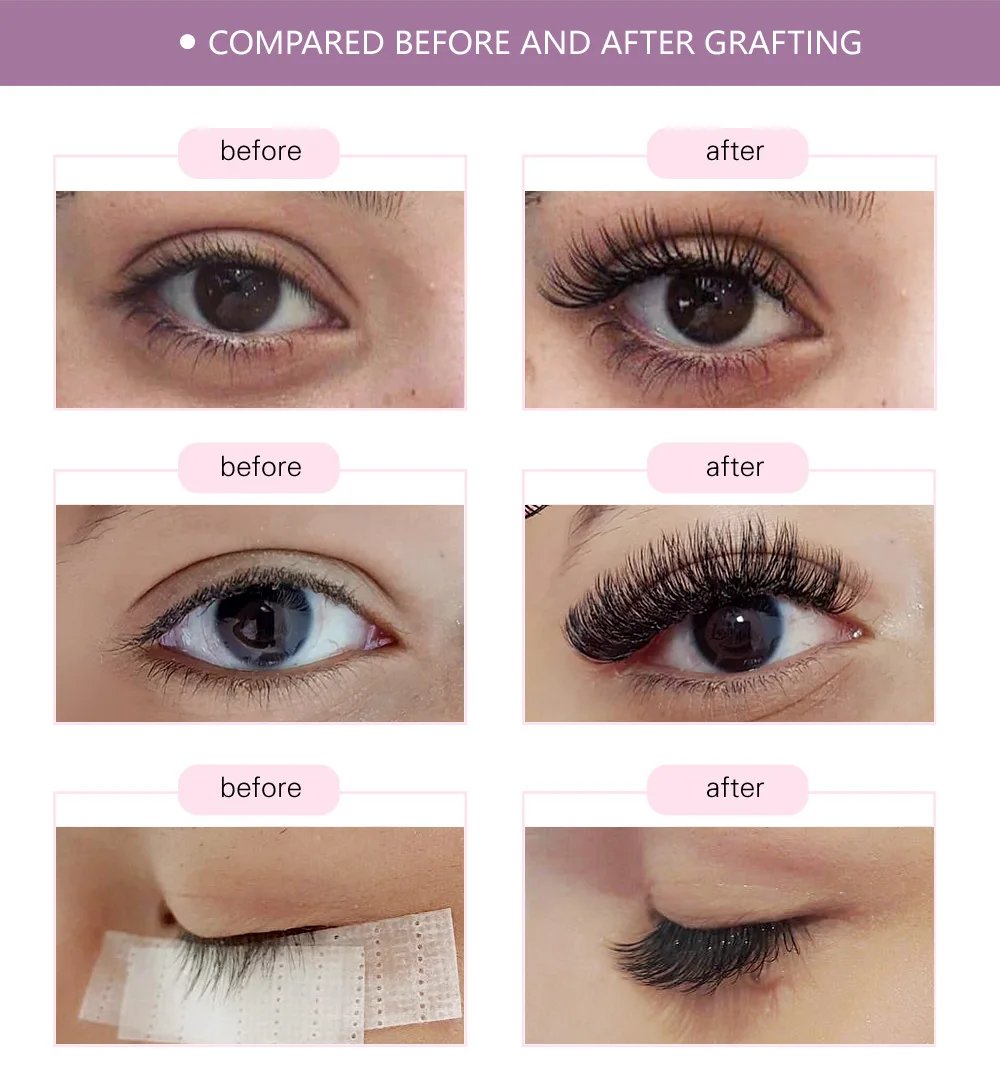 6Rows Classic Individual Eyelash Extension Lashes Matte Black Professional Soft Natural 6Rows Classic Individual Eyelash Extension Lashes Matte Black Professional Soft Natural