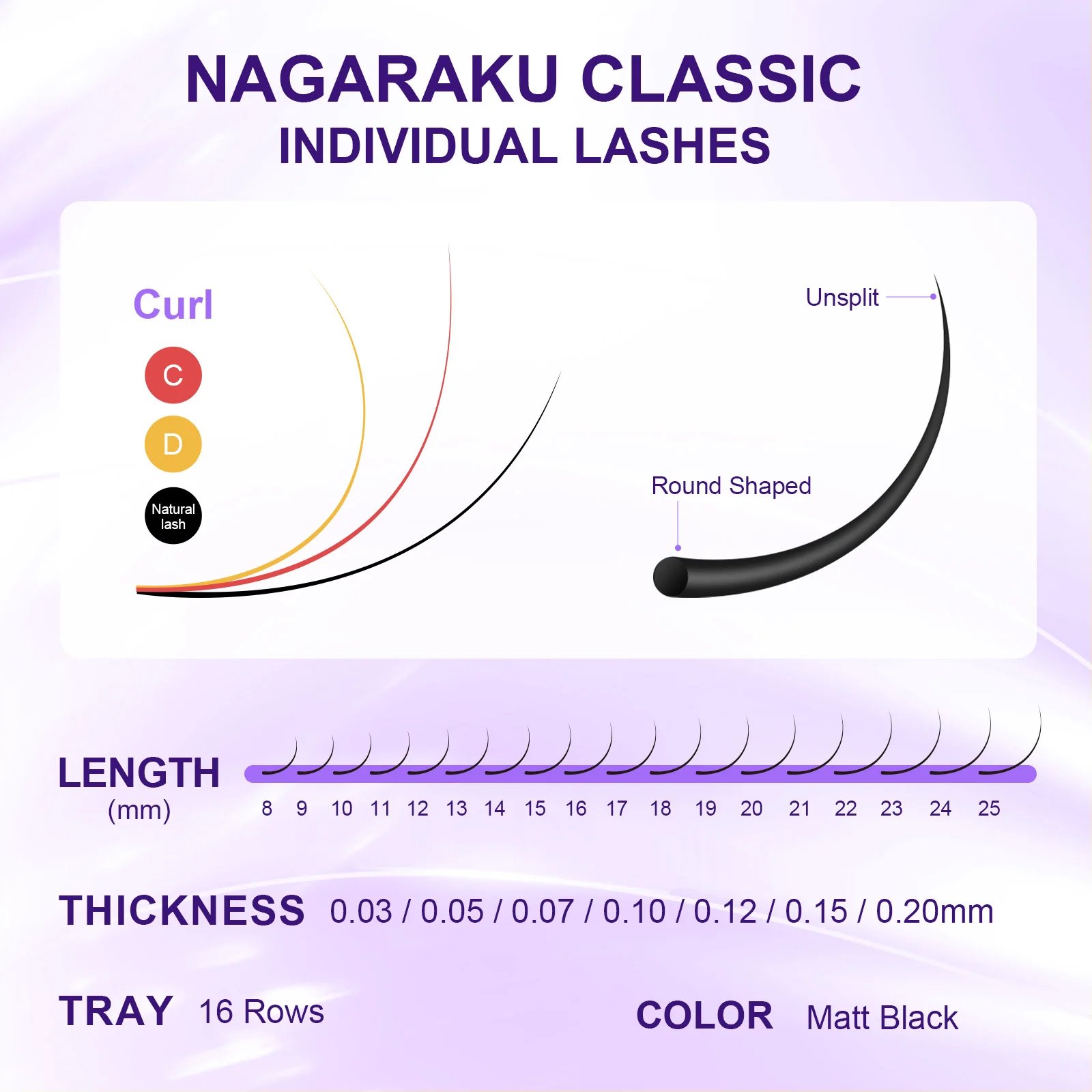 6Rows Classic Individual Eyelash Extension Lashes Matte Black Professional Soft Natural 6Rows Classic Individual Eyelash Extension Lashes Matte Black Professional Soft Natural
