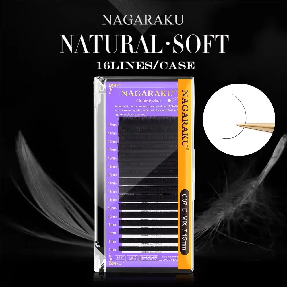 25500-pcxxym.jpg 6Rows Classic Individual Eyelash Extension Lashes Matte Black Professional Soft Natural - Image 1