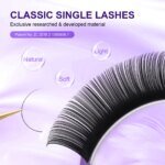 6Rows Classic Individual Eyelash Extension Lashes Matte Black Professional Soft Natural - Image 3
