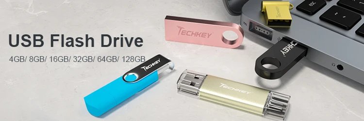 TECHKEY usb flash drive 64GB 32GB 16GB 8G 4G pen drive pendrive флешка waterproof silver u disk memoria cel usb stick gift