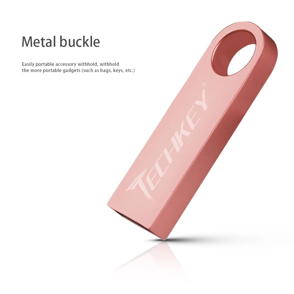 TECHKEY usb flash drive 64GB 32GB 16GB 8G 4G pen drive pendrive флешка waterproof silver u disk memoria cel usb stick gift