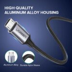 Ugreen Micro USB Cable 2A Nylon Fast Charging USB Cable for Samsung Xiaomi HTC USB Charger Data Cable Mobile Phone Cable - Image 4
