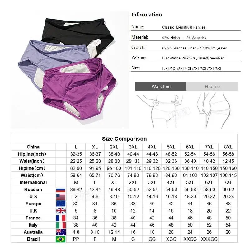 3pcs/Set Leak Proof Menstrual Panties Women Period Underwear Sexy Pants Incontinence Underwear Briefs Dropshipping DULASI 3pcs/Set Leak Proof Menstrual Panties Women Period Underwear Sexy Pants Incontinence Underwear Briefs Dropshipping DULASI