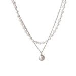Pearl Choker Necklace Cute Double Layer Chain Pendant For Women Jewelry Girl Gift - Image 2