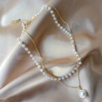 Pearl Choker Necklace Cute Double Layer Chain Pendant For Women Jewelry Girl Gift - Image 4