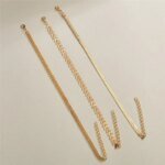 3pcs/set Gold Color Simple Chain Anklets For Women Beach Foot Jewelry Leg Chain Ankle Bracelets Women Accessories - Image 4