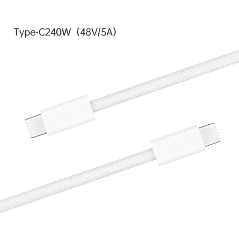 240W USB C to C Charger Cable Type C Fast Charging Braided PD Cable for lPhone 15 16 17E 17 Max lPad Air MacBook Pro ASUS DELL 240W USB C to C Charger Cable Type C Fast Charging Braided PD Cable for lPhone 15 16 17E 17 Max lPad Air MacBook Pro ASUS DELL