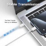 240W USB C to C Charger Cable Type C Fast Charging Braided PD Cable for lPhone 15 16 17E 17 Max lPad Air MacBook Pro ASUS DELL - Image 4