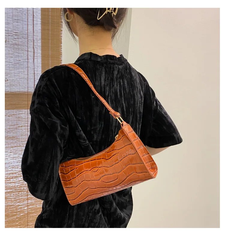 Fashion Exquisite Bag Retro Casual Women Totes Shoulder Bags Female Leather Solid Color Chain Handbag for Women