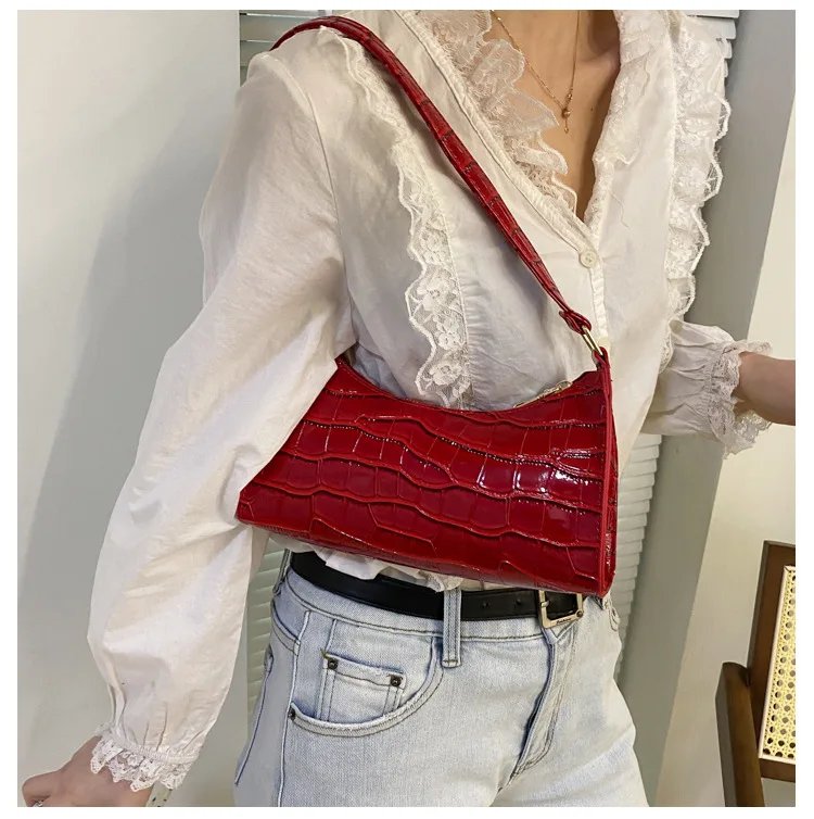 Fashion Exquisite Bag Retro Casual Women Totes Shoulder Bags Female Leather Solid Color Chain Handbag for Women
