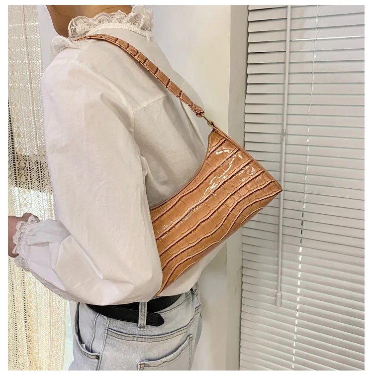 Fashion Exquisite Bag Retro Casual Women Totes Shoulder Bags Female Leather Solid Color Chain Handbag for Women