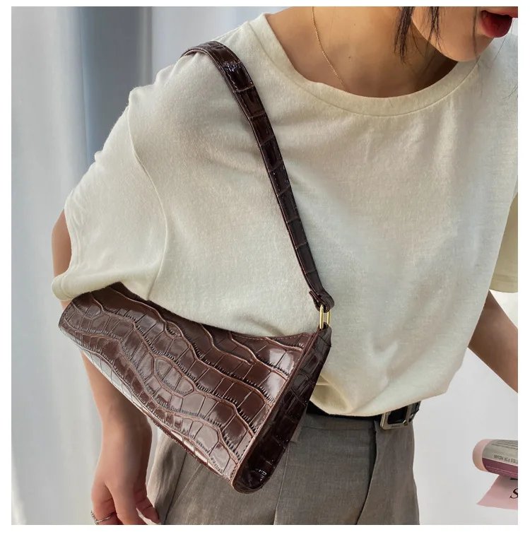 Fashion Exquisite Bag Retro Casual Women Totes Shoulder Bags Female Leather Solid Color Chain Handbag for Women