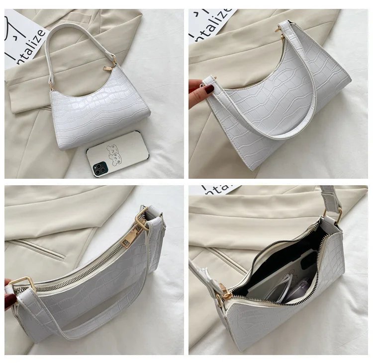 Fashion Exquisite Bag Retro Casual Women Totes Shoulder Bags Female Leather Solid Color Chain Handbag for Women