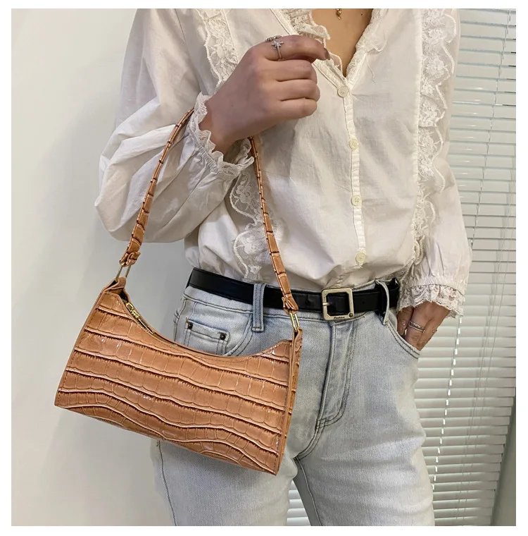Fashion Exquisite Bag Retro Casual Women Totes Shoulder Bags Female Leather Solid Color Chain Handbag for Women