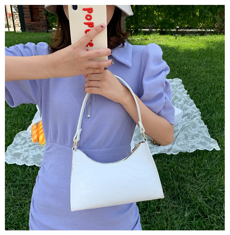 Fashion Exquisite Bag Retro Casual Women Totes Shoulder Bags Female Leather Solid Color Chain Handbag for Women