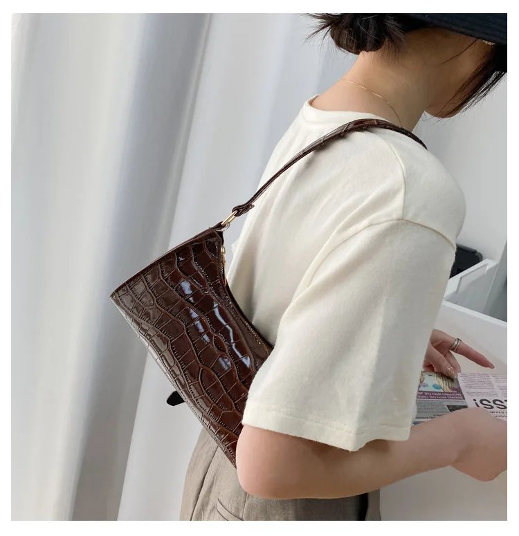 Fashion Exquisite Bag Retro Casual Women Totes Shoulder Bags Female Leather Solid Color Chain Handbag for Women