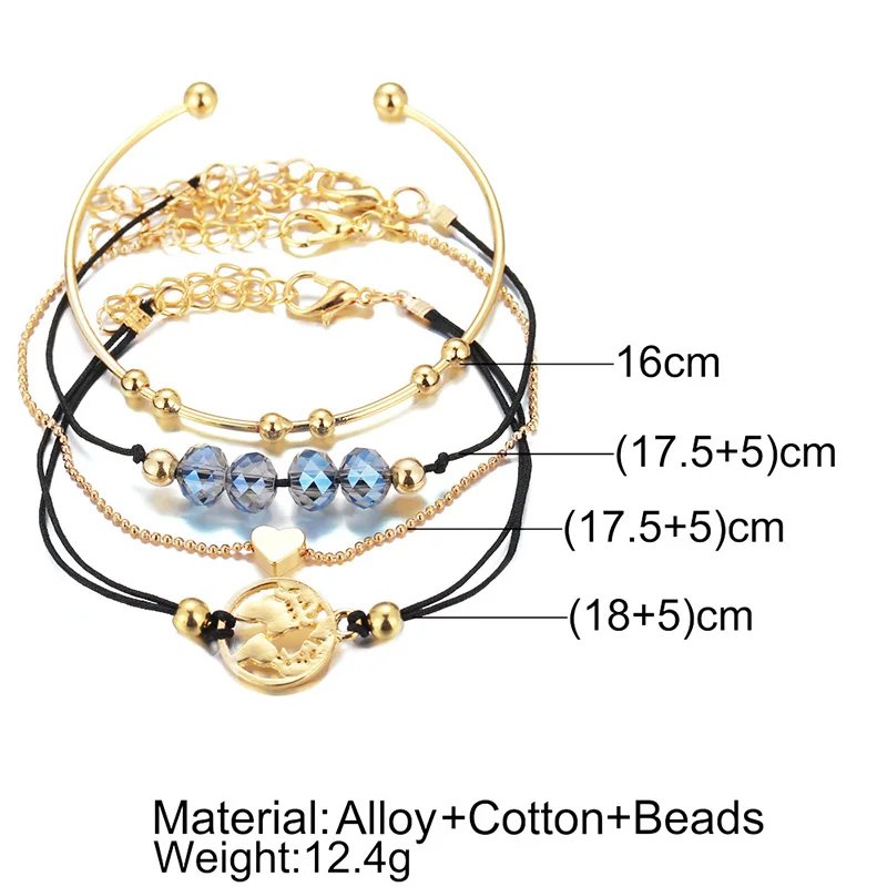 Bohemian Bracelet Set For women Shell Star Map Pineapple Heart Natural Stone Beads Chains Bangle Boho Jewelry Bohemian Bracelet Set For women Shell Star Map Pineapple Heart Natural Stone Beads Chains Bangle Boho Jewelry