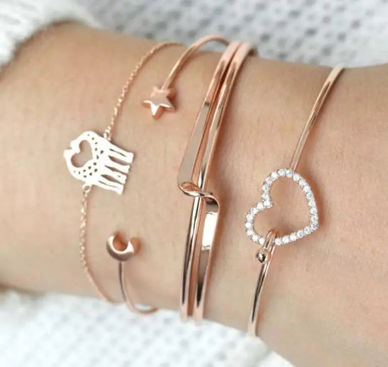 Bohemian Bracelet Set For women Shell Star Map Pineapple Heart Natural Stone Beads Chains Bangle Boho Jewelry Bohemian Bracelet Set For women Shell Star Map Pineapple Heart Natural Stone Beads Chains Bangle Boho Jewelry