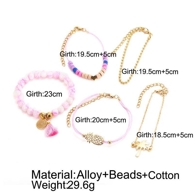 Bohemian Bracelet Set For women Shell Star Map Pineapple Heart Natural Stone Beads Chains Bangle Boho Jewelry Bohemian Bracelet Set For women Shell Star Map Pineapple Heart Natural Stone Beads Chains Bangle Boho Jewelry