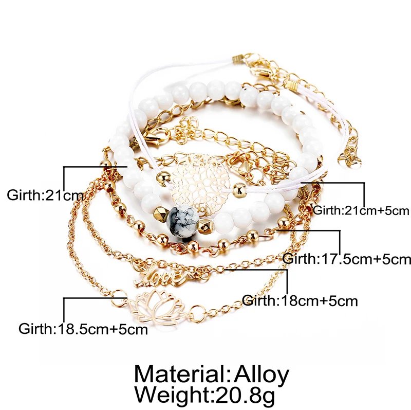 Bohemian Bracelet Set For women Shell Star Map Pineapple Heart Natural Stone Beads Chains Bangle Boho Jewelry Bohemian Bracelet Set For women Shell Star Map Pineapple Heart Natural Stone Beads Chains Bangle Boho Jewelry