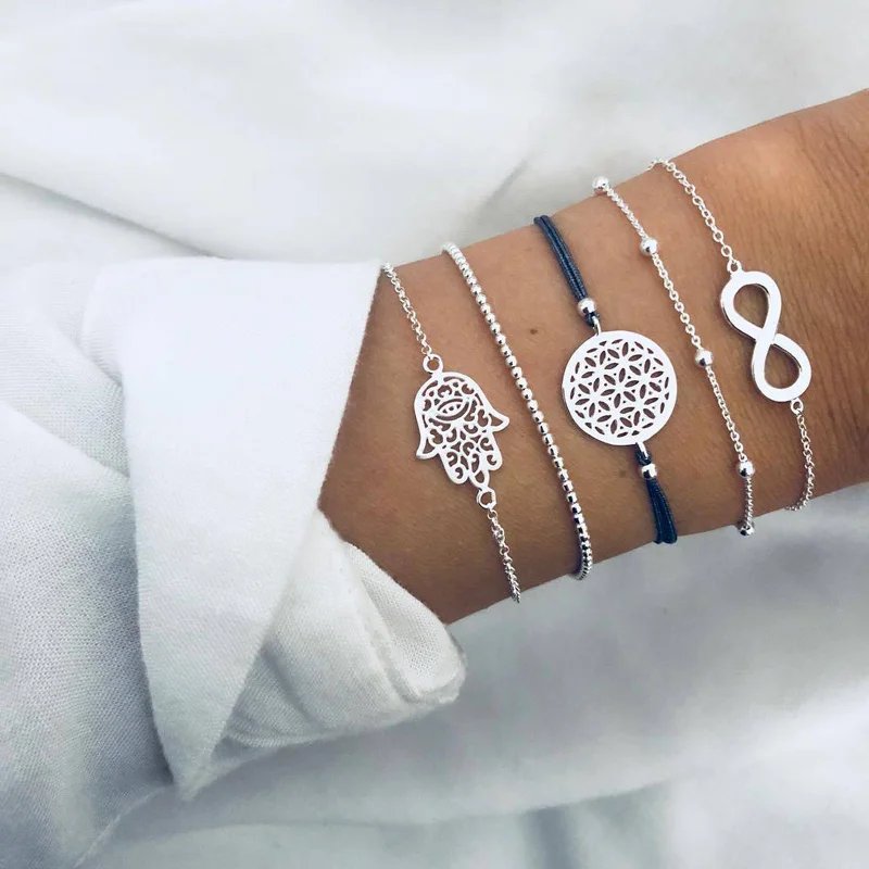 Bohemian Bracelet Set For women Shell Star Map Pineapple Heart Natural Stone Beads Chains Bangle Boho Jewelry Bohemian Bracelet Set For women Shell Star Map Pineapple Heart Natural Stone Beads Chains Bangle Boho Jewelry