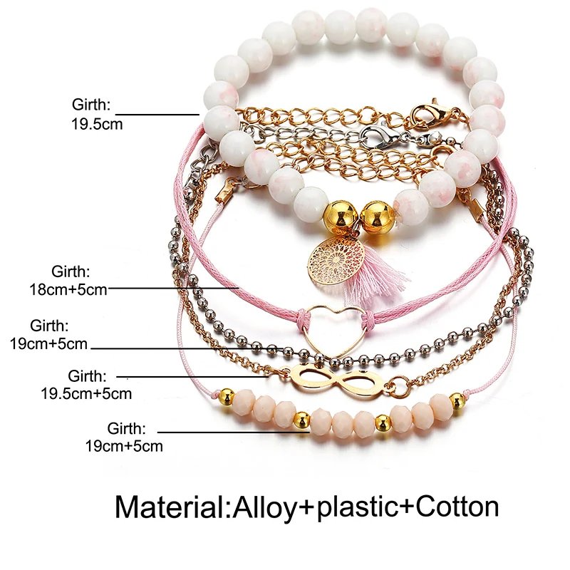 Bohemian Bracelet Set For women Shell Star Map Pineapple Heart Natural Stone Beads Chains Bangle Boho Jewelry Bohemian Bracelet Set For women Shell Star Map Pineapple Heart Natural Stone Beads Chains Bangle Boho Jewelry