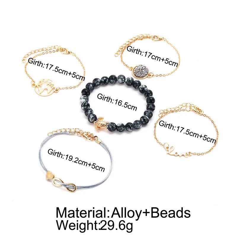 Bohemian Bracelet Set For women Shell Star Map Pineapple Heart Natural Stone Beads Chains Bangle Boho Jewelry Bohemian Bracelet Set For women Shell Star Map Pineapple Heart Natural Stone Beads Chains Bangle Boho Jewelry