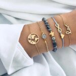 Bohemian Bracelet Set For women Shell Star Map Pineapple Heart Natural Stone Beads Chains Bangle Boho Jewelry - Image 3