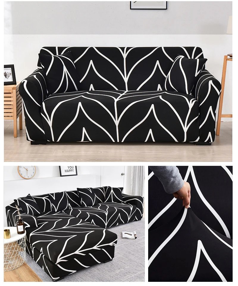 Coolazy Stretch Plaid Sofa Slipcover Elastic Sofa Covers for Living Room Funda Sofa Chair Couch Cover Home Decor 1/2/3/4-seater