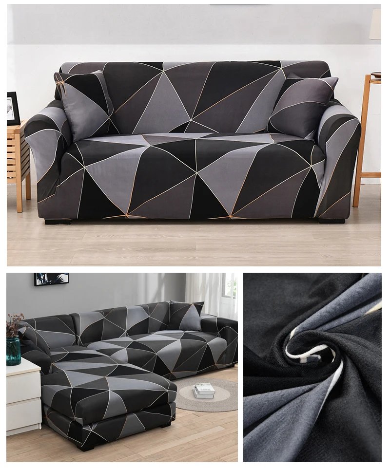 Coolazy Stretch Plaid Sofa Slipcover Elastic Sofa Covers for Living Room Funda Sofa Chair Couch Cover Home Decor 1/2/3/4-seater
