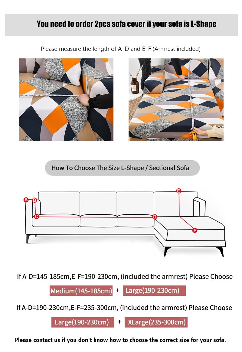 Coolazy Stretch Plaid Sofa Slipcover Elastic Sofa Covers for Living Room Funda Sofa Chair Couch Cover Home Decor 1/2/3/4-seater