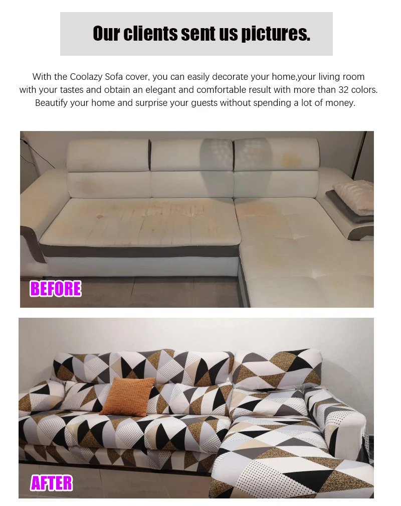 Coolazy Stretch Plaid Sofa Slipcover Elastic Sofa Covers for Living Room Funda Sofa Chair Couch Cover Home Decor 1/2/3/4-seater