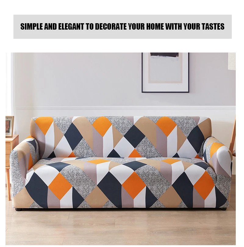 Coolazy Stretch Plaid Sofa Slipcover Elastic Sofa Covers for Living Room Funda Sofa Chair Couch Cover Home Decor 1/2/3/4-seater