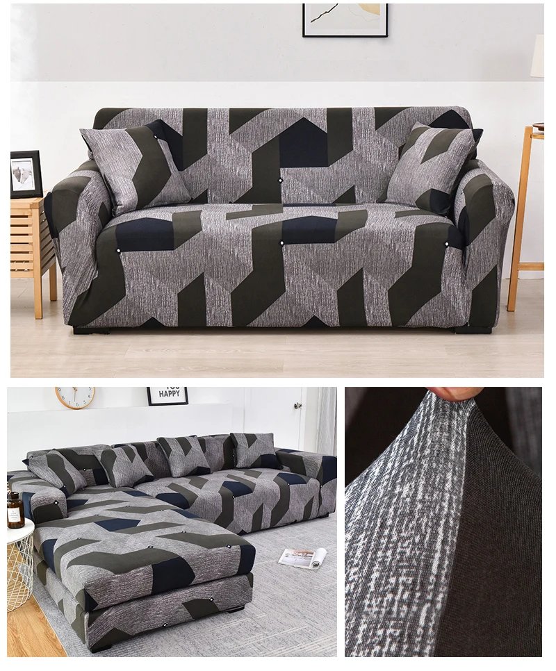 Coolazy Stretch Plaid Sofa Slipcover Elastic Sofa Covers for Living Room Funda Sofa Chair Couch Cover Home Decor 1/2/3/4-seater