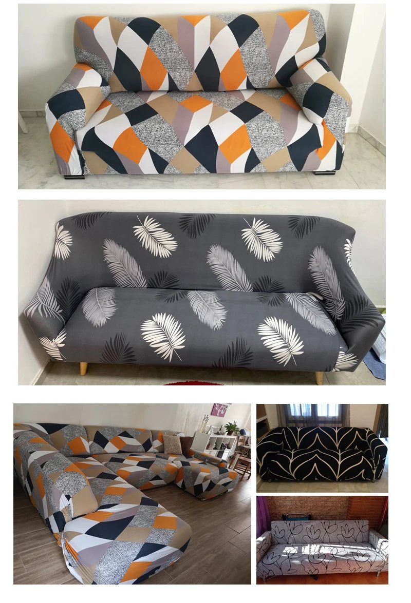 Coolazy Stretch Plaid Sofa Slipcover Elastic Sofa Covers for Living Room Funda Sofa Chair Couch Cover Home Decor 1/2/3/4-seater