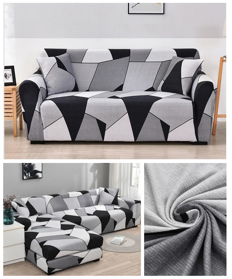 Coolazy Stretch Plaid Sofa Slipcover Elastic Sofa Covers for Living Room Funda Sofa Chair Couch Cover Home Decor 1/2/3/4-seater