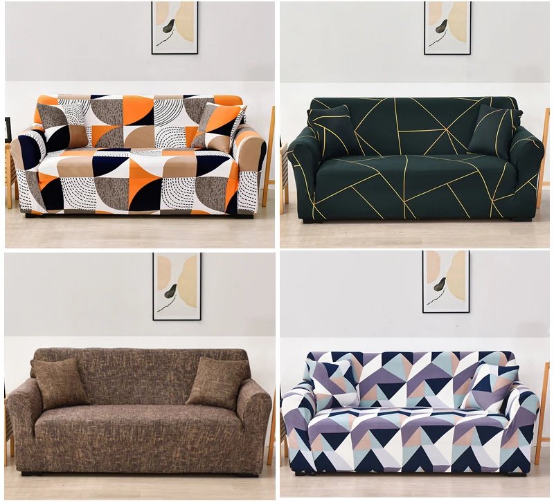 Coolazy Stretch Plaid Sofa Slipcover Elastic Sofa Covers for Living Room Funda Sofa Chair Couch Cover Home Decor 1/2/3/4-seater