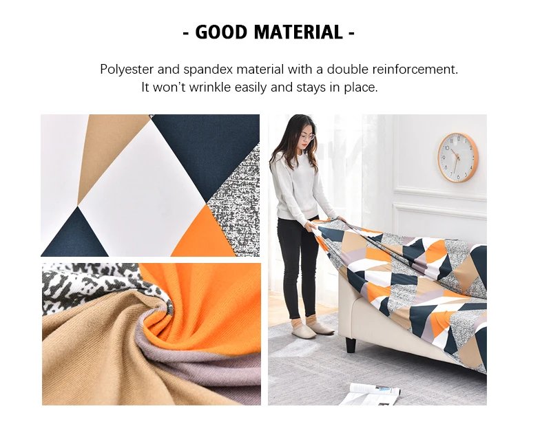Coolazy Stretch Plaid Sofa Slipcover Elastic Sofa Covers for Living Room Funda Sofa Chair Couch Cover Home Decor 1/2/3/4-seater