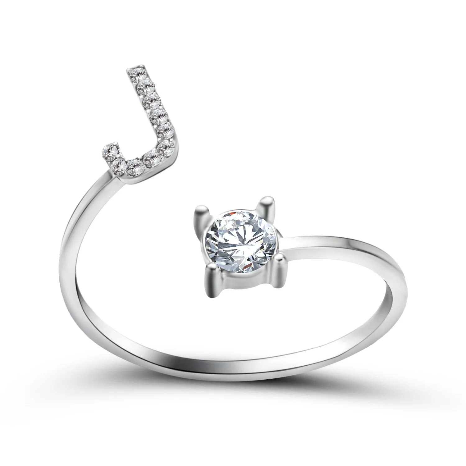 A-Z Letter Adjustable Opening Rings For Women Couple Alphabet Name Men Initials Ring Men Wedding Finger Jewelry Anillos Mujer