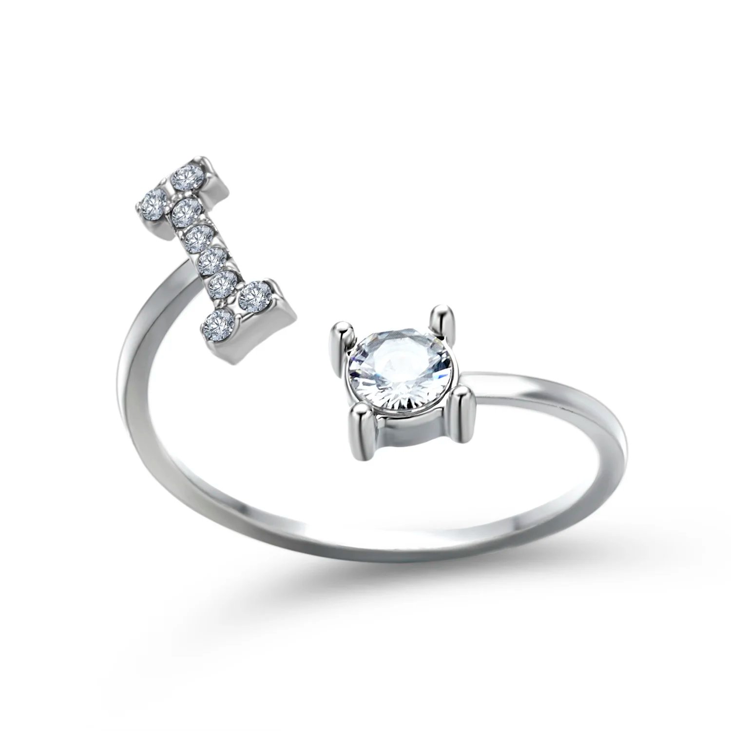 A-Z Letter Adjustable Opening Rings For Women Couple Alphabet Name Men Initials Ring Men Wedding Finger Jewelry Anillos Mujer